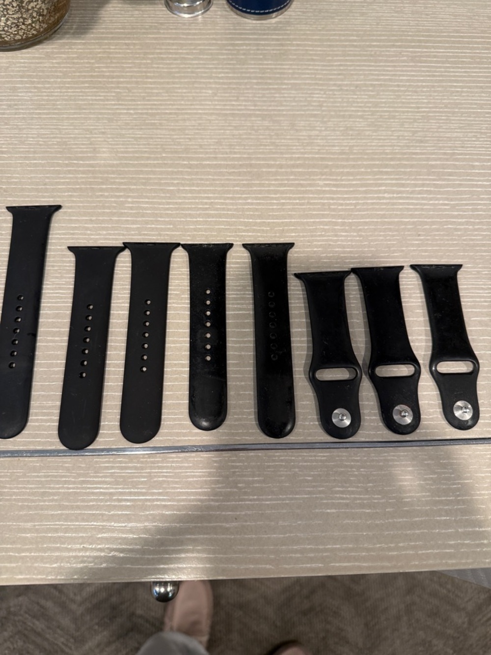 Assorted Black Silicone Watch Bands